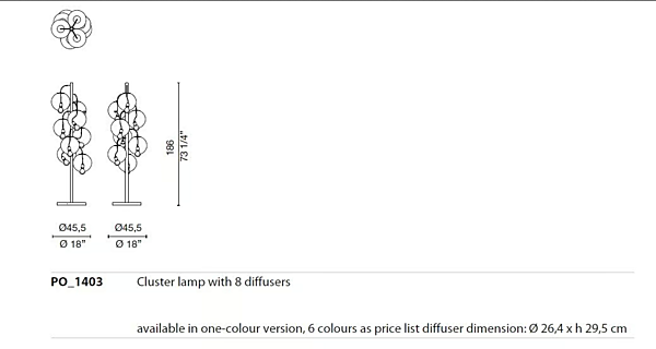 Bodenlampe aus Glas mit Meltdown-Effekt Cappellini Fabrik Cappellini aus Italien. Foto №7