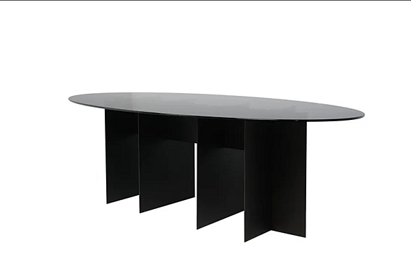 Ovaler Esstisch aus Glas CHELINI Roy Fabrik CHELINI aus Italien. Foto №3