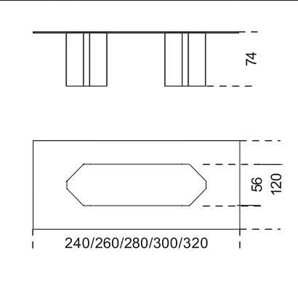 Rechteckiger Glastisch Akim Gallotti&Radice Fabrik Gallotti & Radice aus Italien. Foto №2