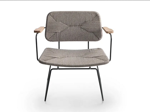 Sled Base Easy Chair mit Armlehnen aus Textil FLEXFORM Echoes Outdoor Fabrik FLEXFORM aus Italien. Foto №1
