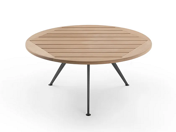 Runder Gartentisch aus Iroko FLEXFORM Zefiro Outdoor Fabrik FLEXFORM aus Italien. Foto №1