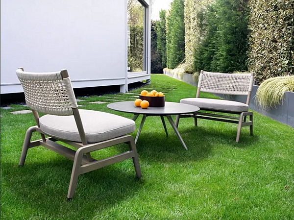 Iroko Sessel mit integriertem Kissen Ortigia Outdoor FLEXFORM Fabrik FLEXFORM aus Italien. Foto №5