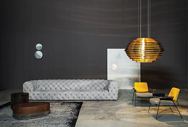 Sofa mit gepolsterter Rückenlehne aus Leder BAXTER Chester Moon Fabrik BAXTER aus Italien. Foto №9