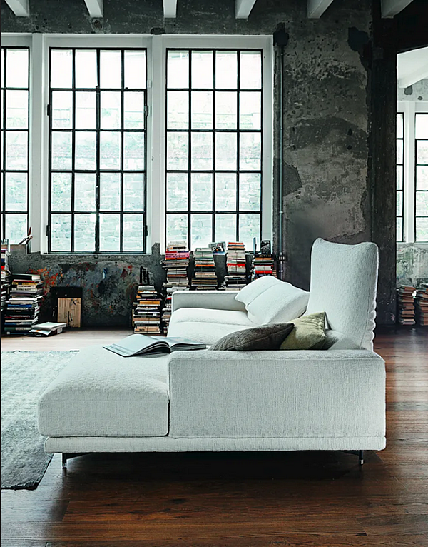 Sofa aus Stoff oder Leder mit Kopfstütze VIBIEFFE 550 Altopiano Fabrik VIBIEFFE aus Italien. Foto №8