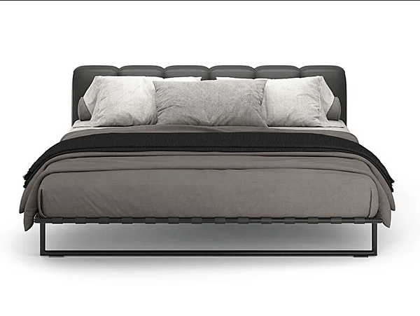 Doppelbett aus Leder mit gepolstertem Kopfteil Kristall I 4 Mariani Fabrik i 4 Mariani aus Italien. Foto №2