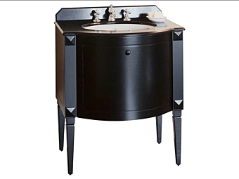 Einzelwaschtisch im klassischen Stil aus Holz in Schwarz Gentry Home Chester Fabrik Gentry Home aus Italien