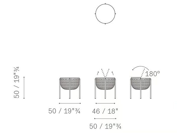 Runder Kaffeetisch aus gegerbtem Leder mit Stauraum POLTRONA FRAU Cestlavie Fabrik POLTRONA FRAU aus Italien. Foto №6
