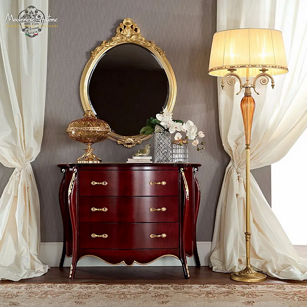 Ovaler Wandspiegel mit Rahmen Modenese Luxury Interiors 13684 Fabrik MODENESE GASTONE aus Italien. Foto №2