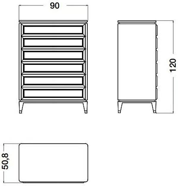 Holzkommode Blau Mond CPRN HOMOOD B111, B112 Fabrik CPRN HOMOOD aus Italien. Foto №4