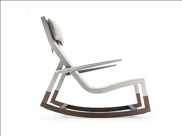 Schaukelstuhl aus Leder DON DO POLTRONA FRAU Fabrik POLTRONA FRAU aus Italien. Foto №2