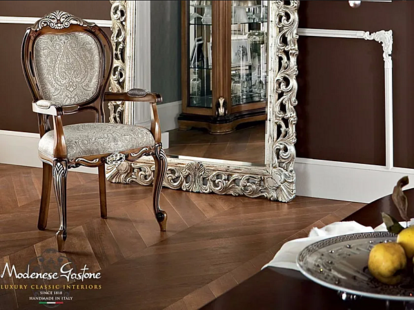 Barock Sessel mit Armlehnen aus Stoff Modenese Luxury Interiors 13509 Fabrik MODENESE GASTONE aus Italien. Foto №1