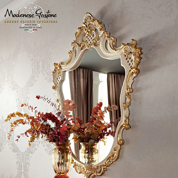 Wandmontierter gerahmter Spiegel Modenese Luxury Interiors 12638 Fabrik MODENESE GASTONE aus Italien. Foto №2