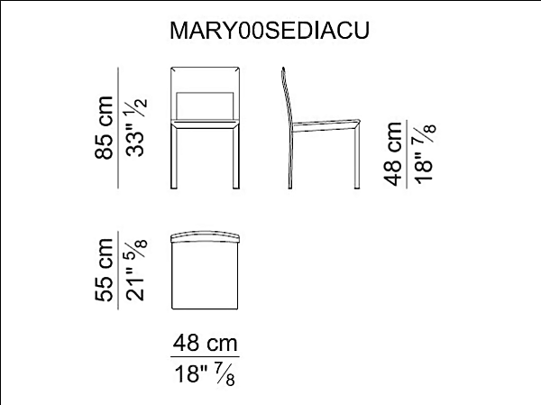 Tanned Leather Chair with Open Back Mary i 4 Mariani Fabrik i 4 Mariani aus Italien. Foto №9