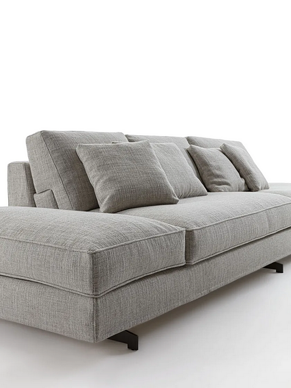 Ecksofa aus Stoff mit abnehmbarem Bezug Davis Flat Frigerio Fabrik Frigerio aus Italien. Foto №6