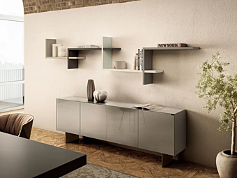 Schwebendes Bücherregal aus Holz LAGO Lagolinea 2628 2628 Fabrik LAGO aus Italien