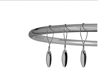 Duschvorhangstange aus Metall mit Ringen Gentry Home Duschvorhangstange aus Metall mit Ringen Gentry Home Fabrik Gentry Home aus Italien