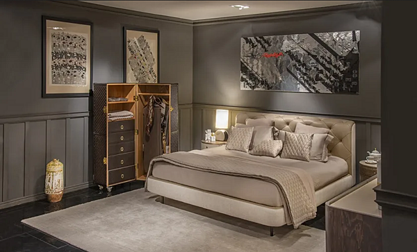 Lederbett mit gepolsterter Rückenlehne FORMITALIA Overseas Fabrik FORMITALIA aus Italien. Foto №3