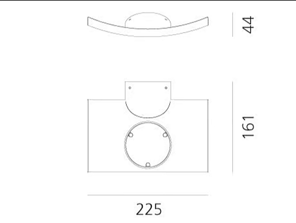 Wandleuchte aus Druckguss-Aluminium mit LED Artemide Microsurf 1646010A Fabrik Artemide aus Italien. Foto №6