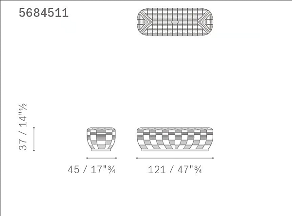 Gartenbank aus nautischem Seil Lepli Outdoor POLTRONA FRAU Fabrik POLTRONA FRAU aus Italien. Foto №18