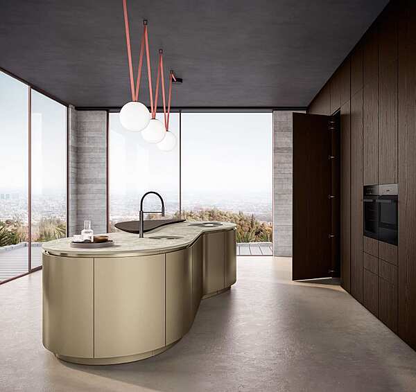 Küche Aster Cucine Domina Olmo Brown Opaco Fabrik Aster Cucine aus Italien. Foto №6