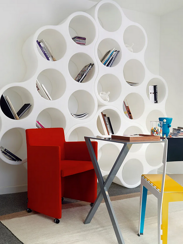 Modularer Bücherregal aus Polyethylen beidseitig Cappellini Cloud C5_1 Fabrik Cappellini aus Italien. Foto №5