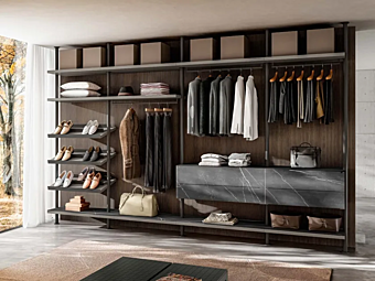 Sektionaler begehbarer Kleiderschrank aus Holz LAGO Vista 1186 Sektionaler begehbarer Kleiderschrank aus Holz LAGO Vista 1186 Fabrik LAGO aus Italien