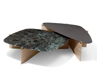 Niedriger Couchtisch aus Esche GIORGETTI Griffe 71570, 71571, 71560, 71561, ...