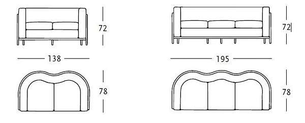 Sofa mit abnehmbarem Bezug ZANOTTA Onda Fabrik ZANOTTA aus Italien. Foto №6