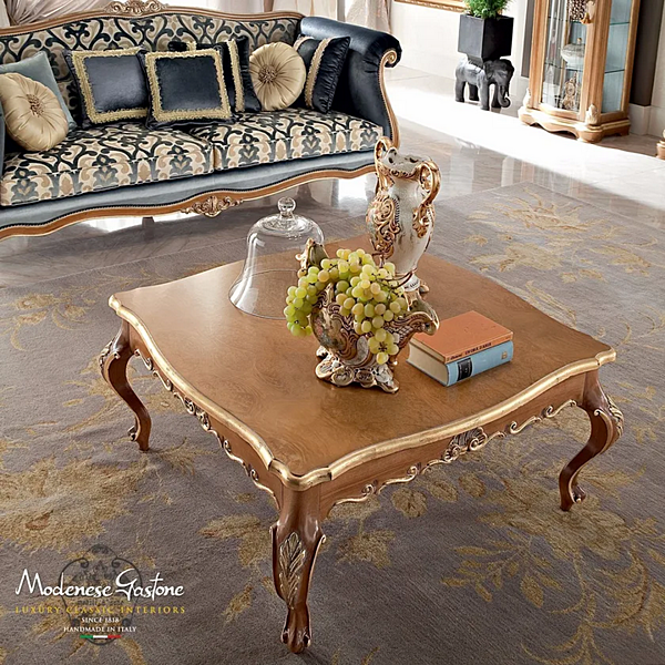 Niedriger quadratischer Couchtisch aus Holz Modenese Luxury Interiors 13667 Fabrik MODENESE GASTONE aus Italien. Foto №2