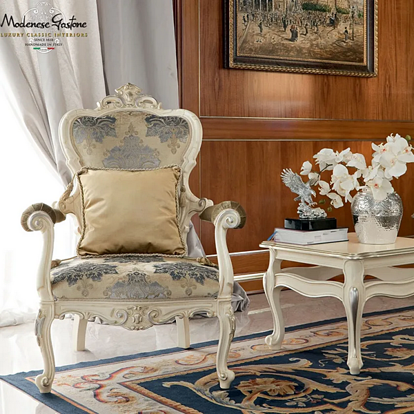 Stoffarmstuhl mit Armlehnen Modenese Luxury Interiors 13422 Fabrik MODENESE GASTONE aus Italien. Foto №2