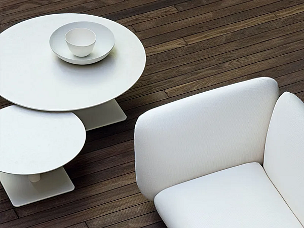 Höhenverstellbarer runder Couchtisch aus Holz PAOLA LENTI GIRO Fabrik PAOLA LENTI aus Italien. Foto №3