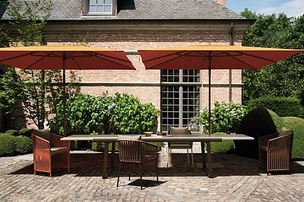 Ausziehbarer Gartentisch aus Aluminium und Holz KETTAL Bitta Fabrik KETTAL aus Italien. Foto №3