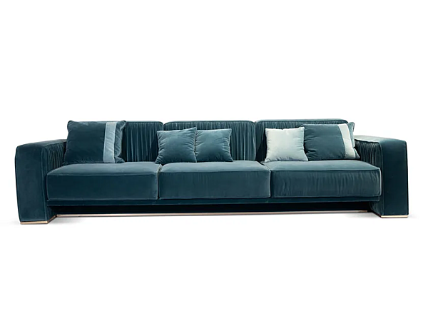Drei-Sitzer Stoffsofa mit weicher Rückenlehne CORTEZARI HERBIN Fabrik CORTE ZARI aus Italien. Foto №1