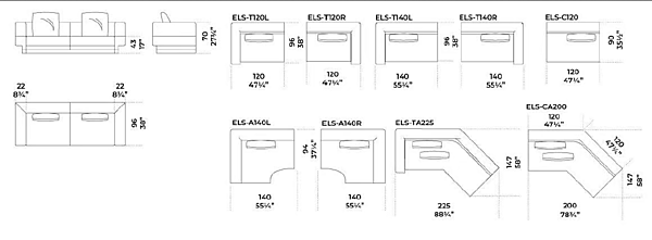 Ecksofa aus Stoff mit weicher Rückenlehne Gallotti&Radice Elissa Fabrik Gallotti & Radice aus Italien. Foto №10