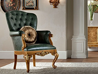 Sessel mit Armlehnen aus Leder Modenese Luxury Interiors 12435 Fabrik MODENESE GASTONE aus Italien