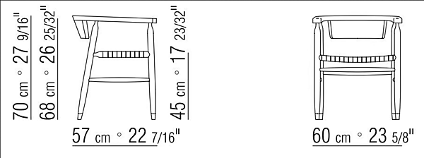 Aschenstuhl mit Sitz aus Papierstroh FLEXFORM DORIS 29911 Fabrik FLEXFORM aus Italien. Foto №6