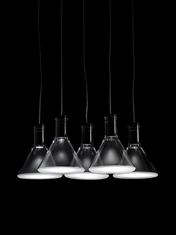 LED Pendelleuchte aus Borosilikatglas Multispot Fabbian Polair Fabrik Fabbian aus Italien. Foto №9